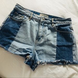 ⚡️PACSUN patchwork denim high waisted shorts⚡️